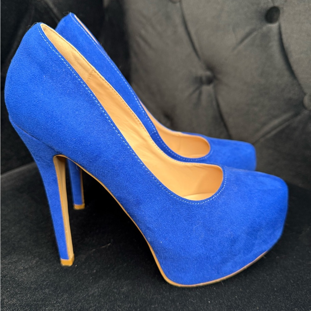 Dream Pairs Blue Suede Pinup Shoes